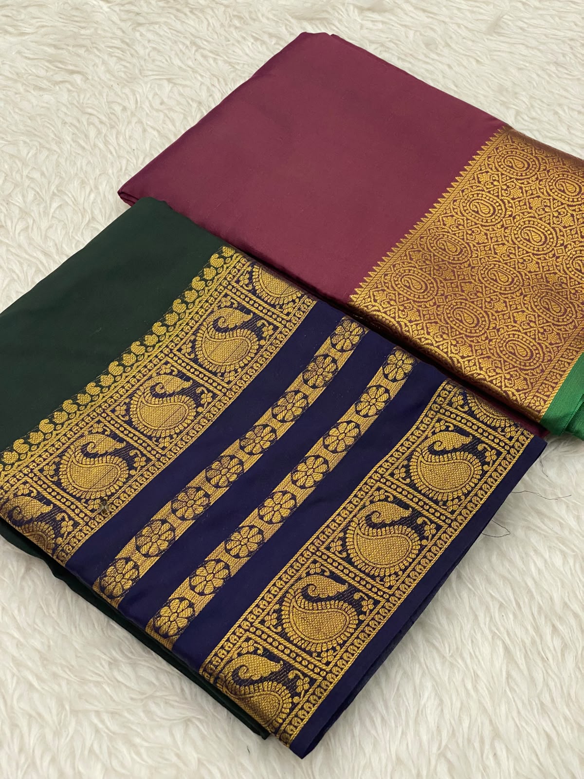 Georgette Soft Silk Combo Saree