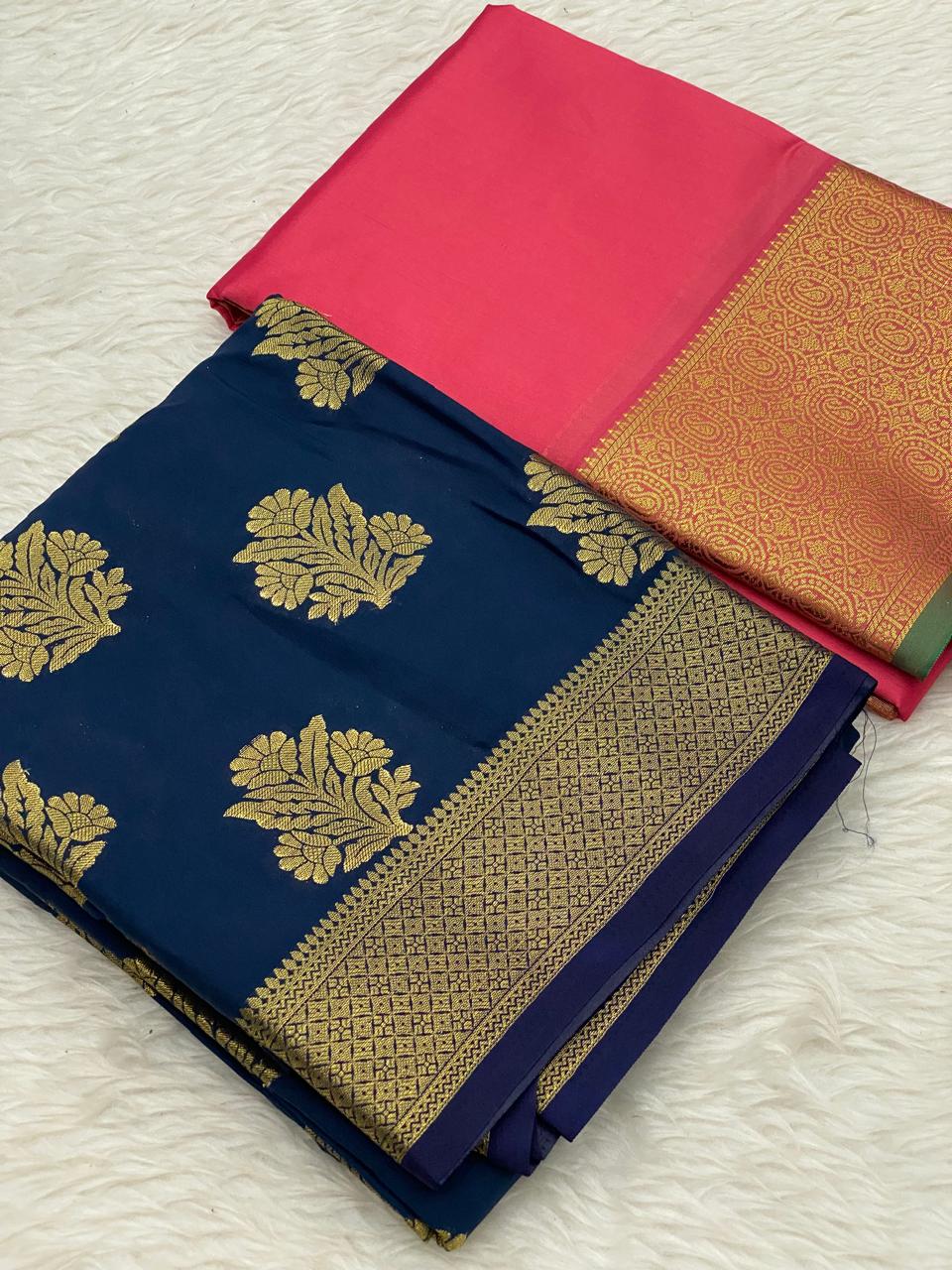 Georgette Kanchi Soft Silk Combo Sarees