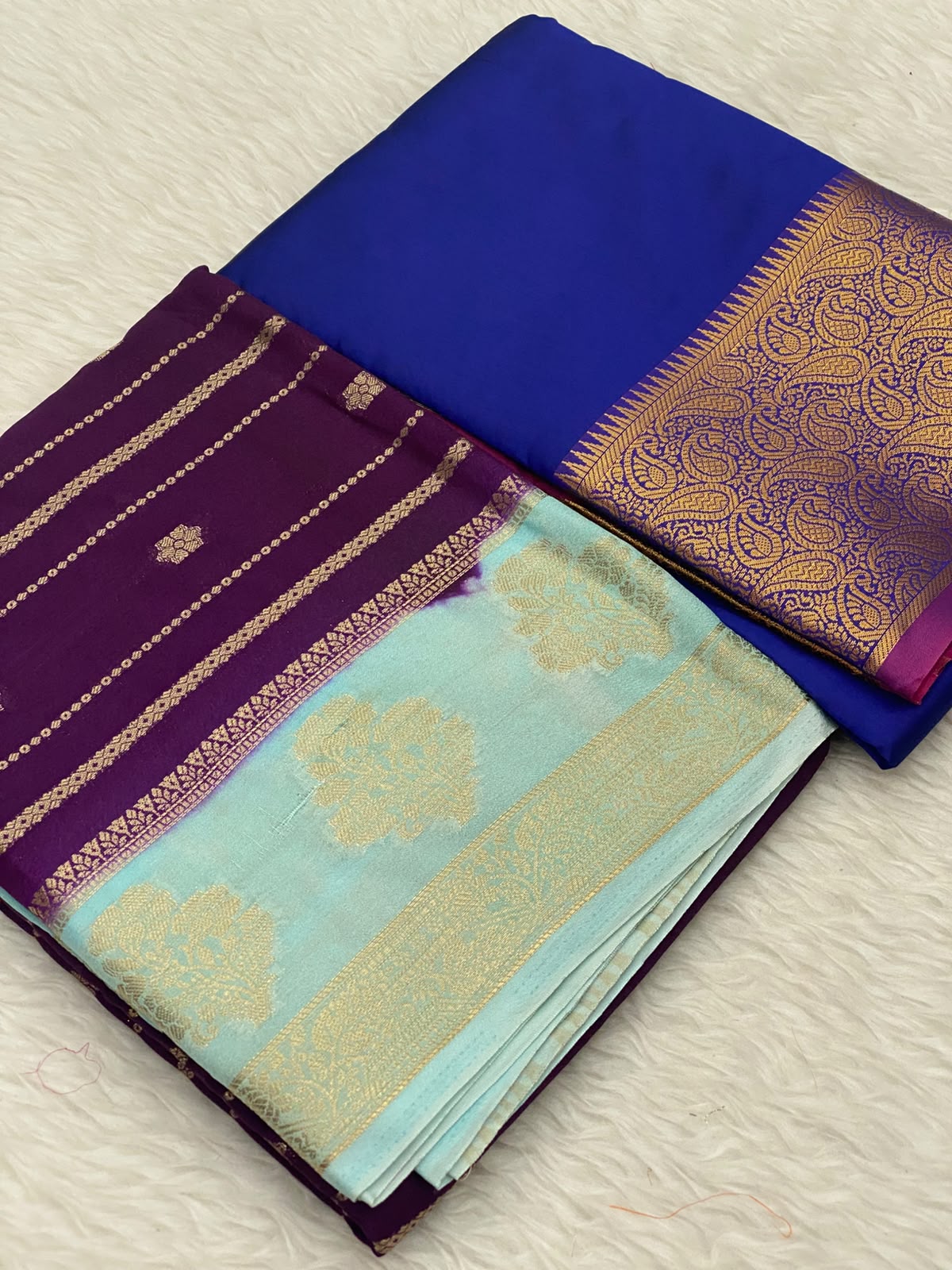 Georgette Soft Silk Combo Saree