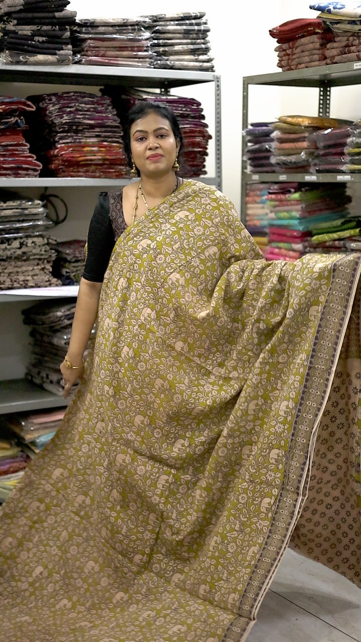 60s Count Premium Kalamkari Cotton Saree