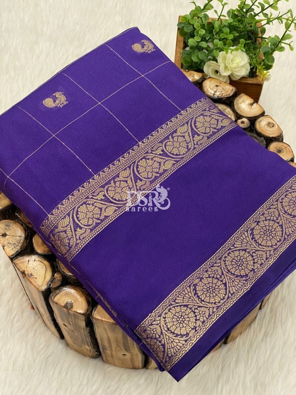Semi Mysore Crepe Silk Saree