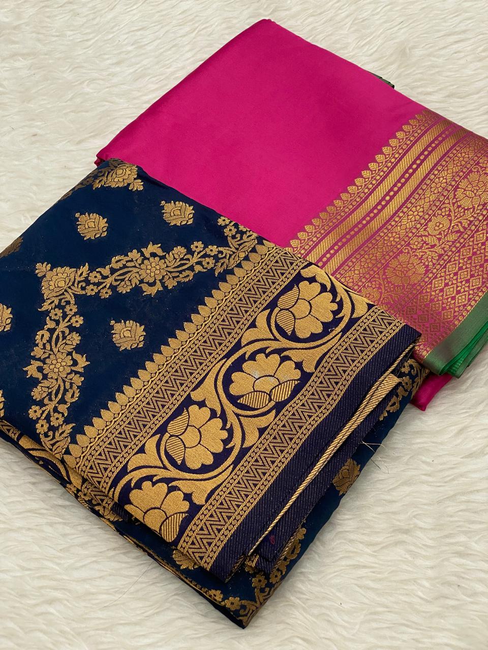 Georgette Kanchi Soft Silk Combo Sarees