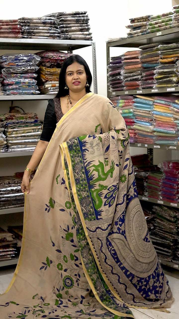 Kota net Kalamkari sarees