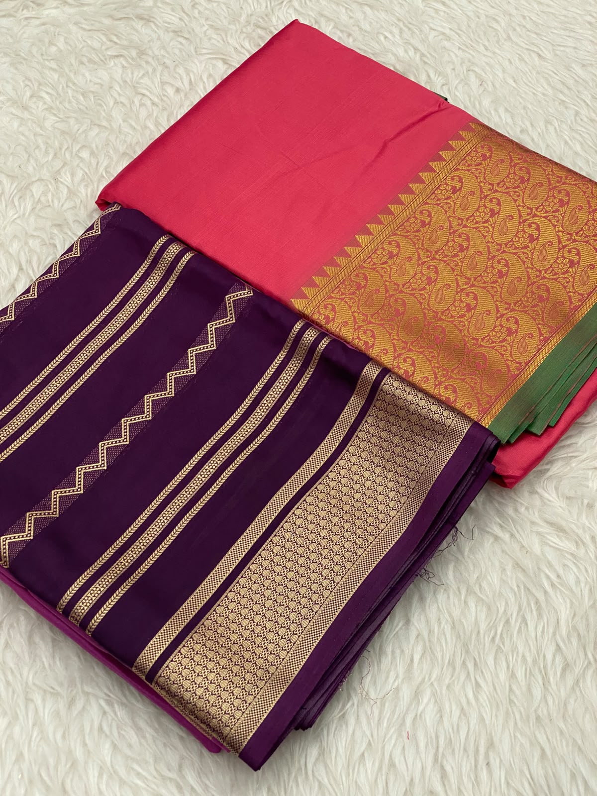 Georgette Soft Silk Combo Saree
