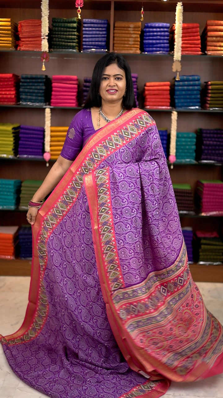 Viscose Chiffon Sarees - vol1