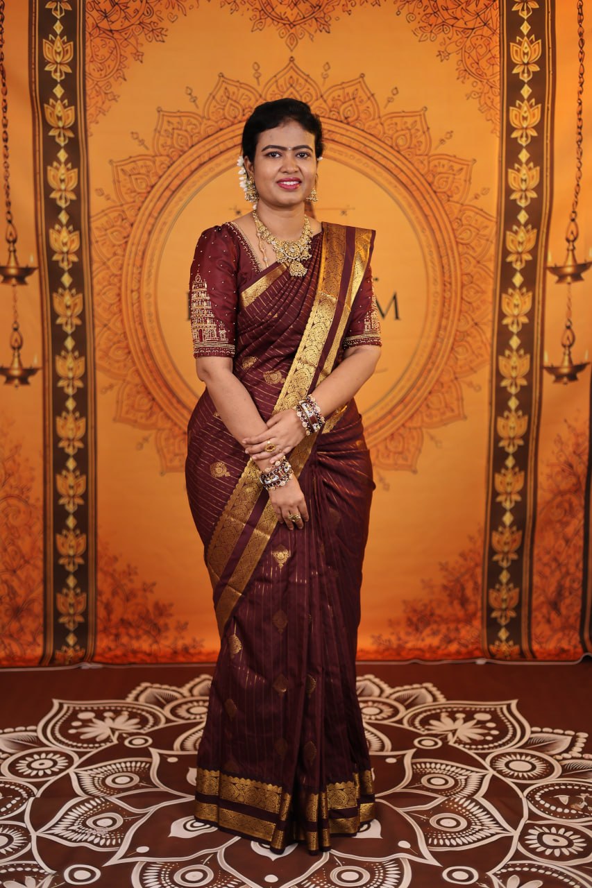Chocolate Brown Bridal Sarees