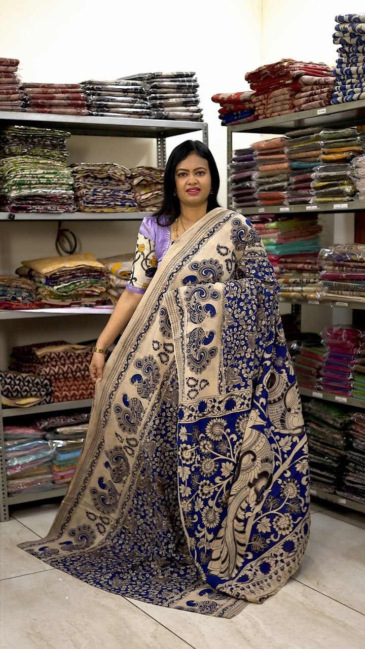 60's Count Premium Kalamkari Cotton Saree