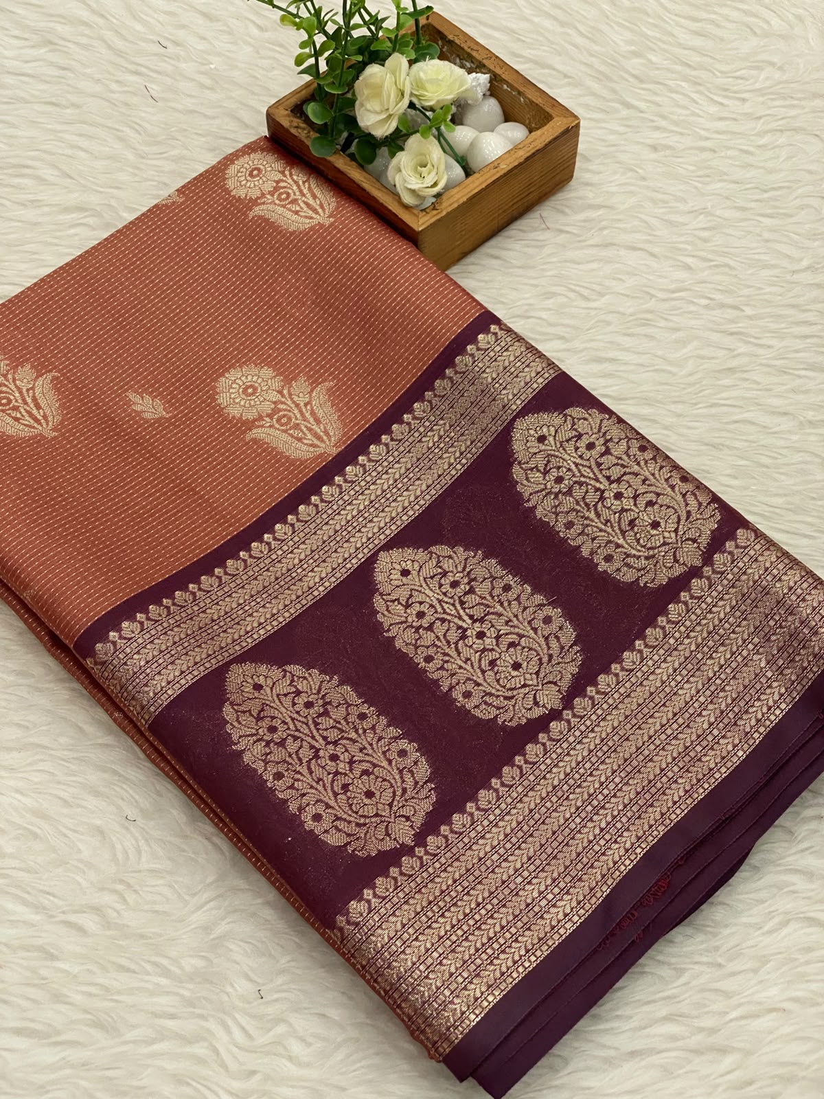 Banarasi Gadwal soft silk saree