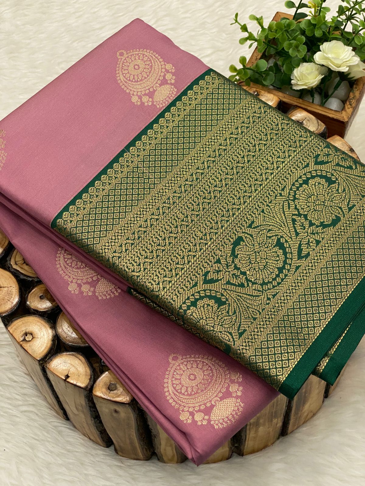 Premium Kanchi Korvai Border Saree