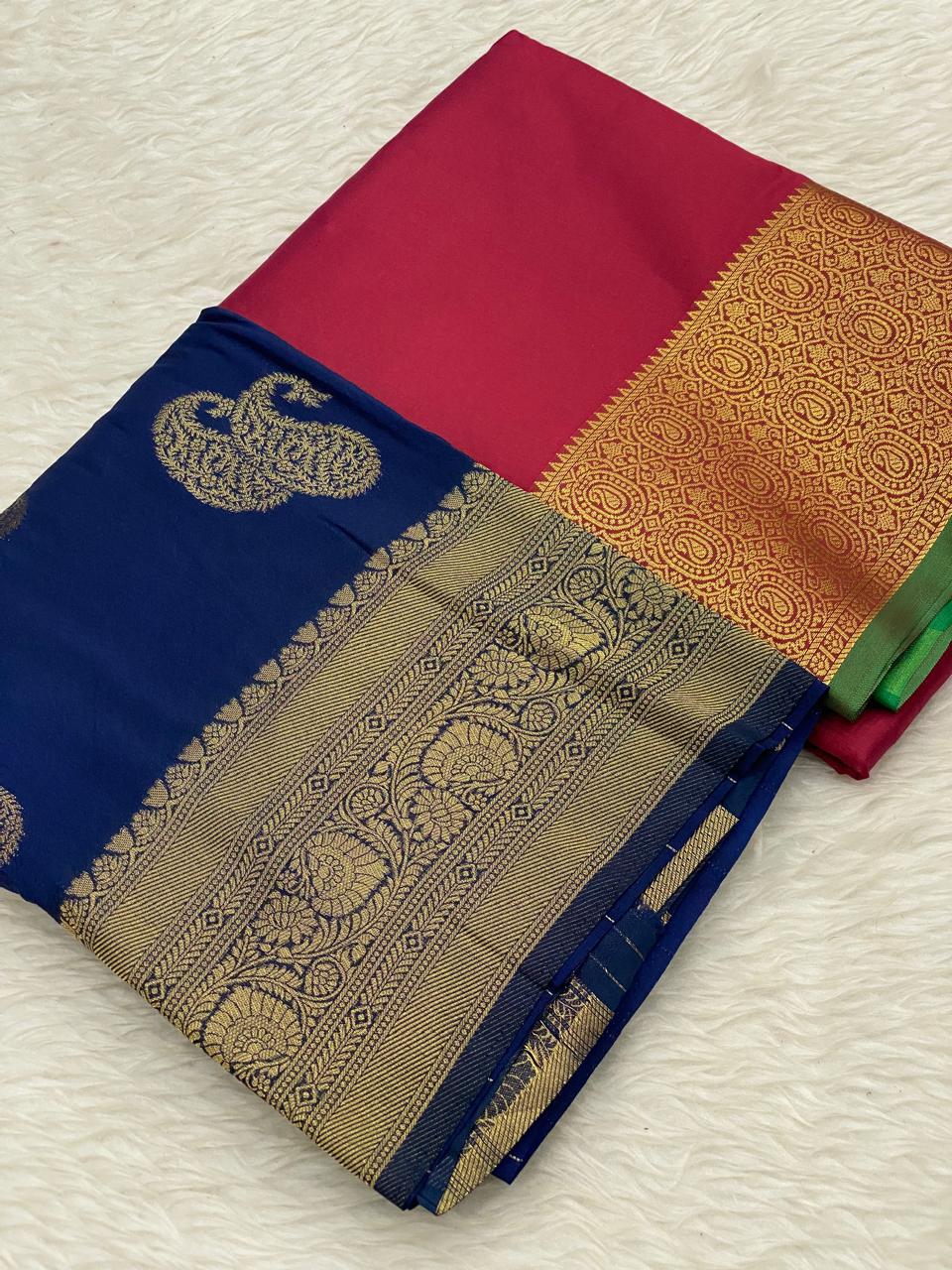 Georgette Kanchi Soft Silk Combo Sarees