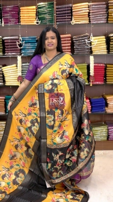 Digital Print Dola Crepe Saree