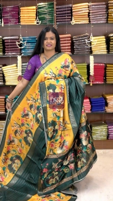 Digital Print Dola Crepe Saree