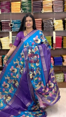 Digital Print Dola Crepe Saree