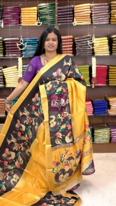 Digital Print Dola Crepe Saree