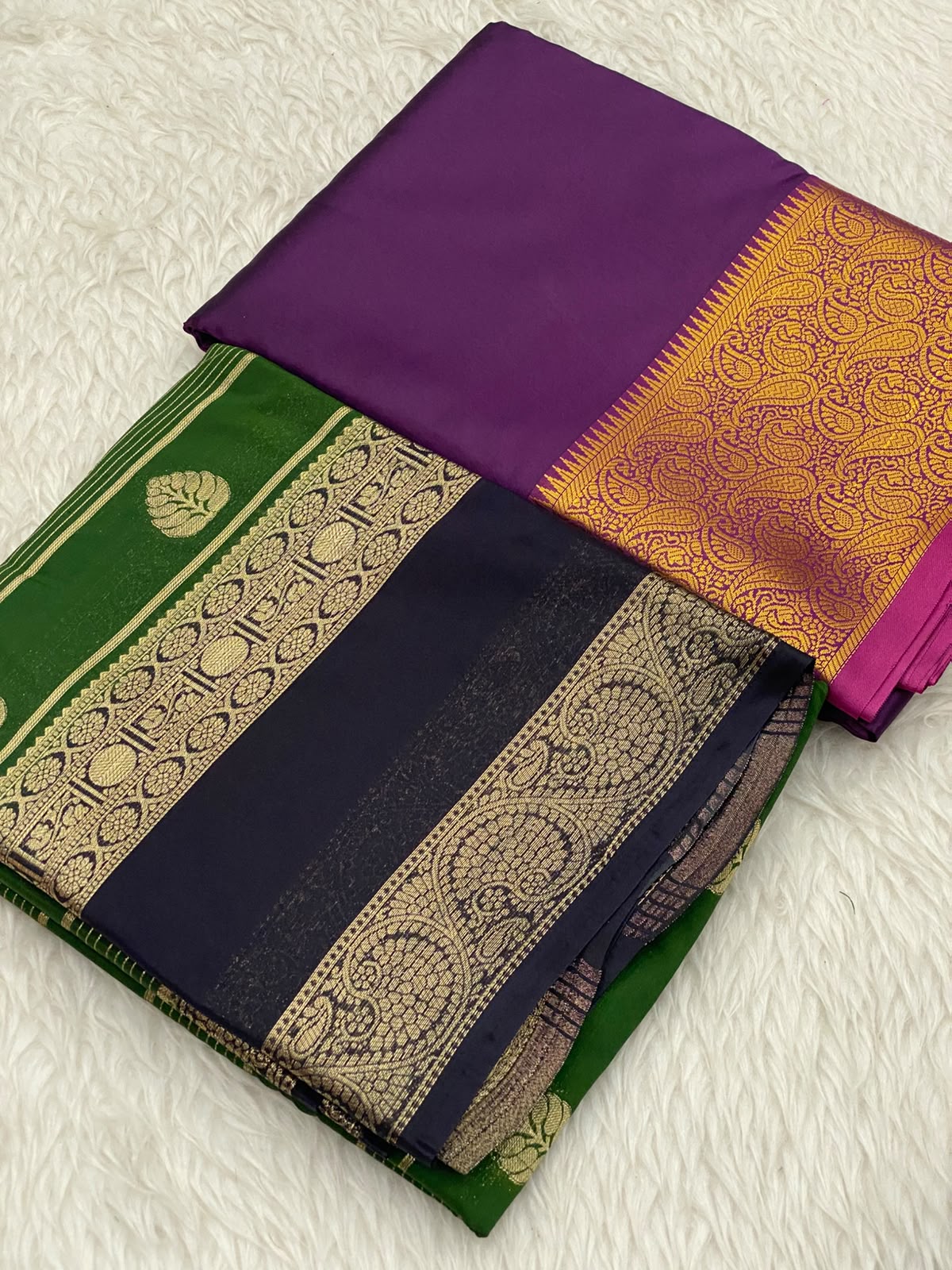 Georgette Soft Silk Combo Saree
