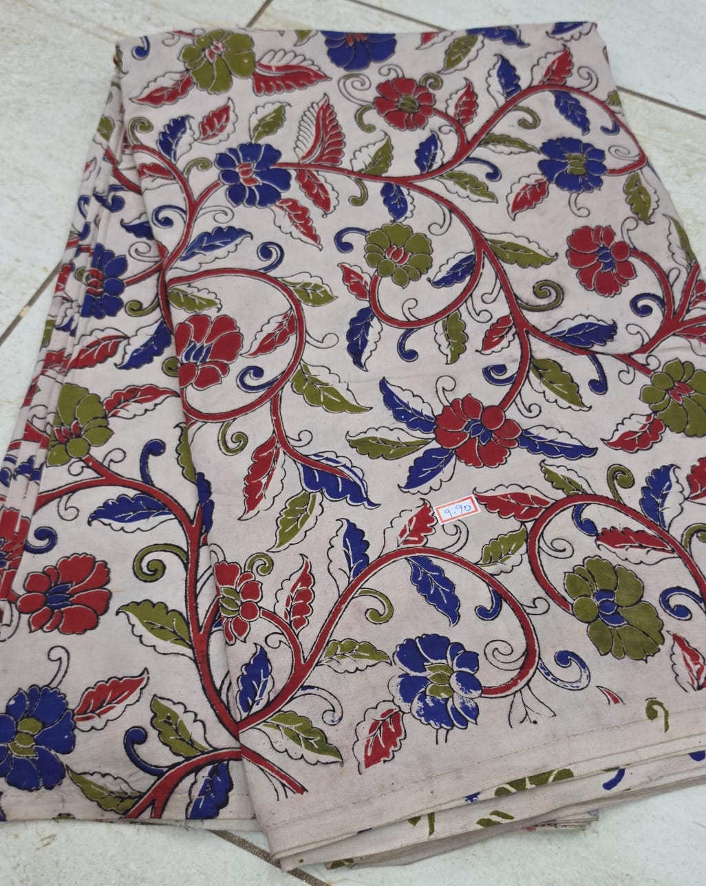 Chennuri Silk Kalamkari Printed 1 mtr cut blouse