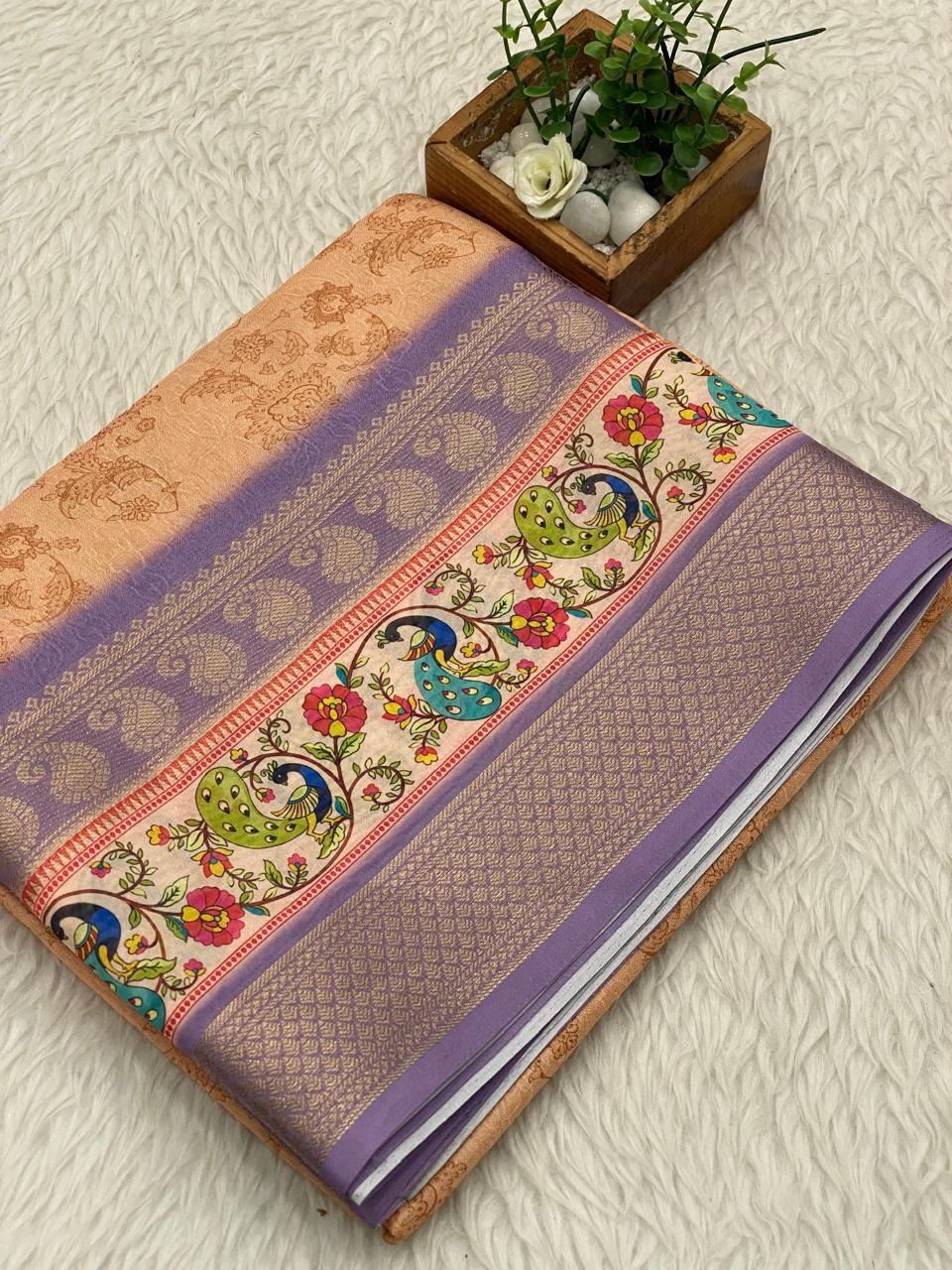 Viscose Chiffon Sarees -vol3