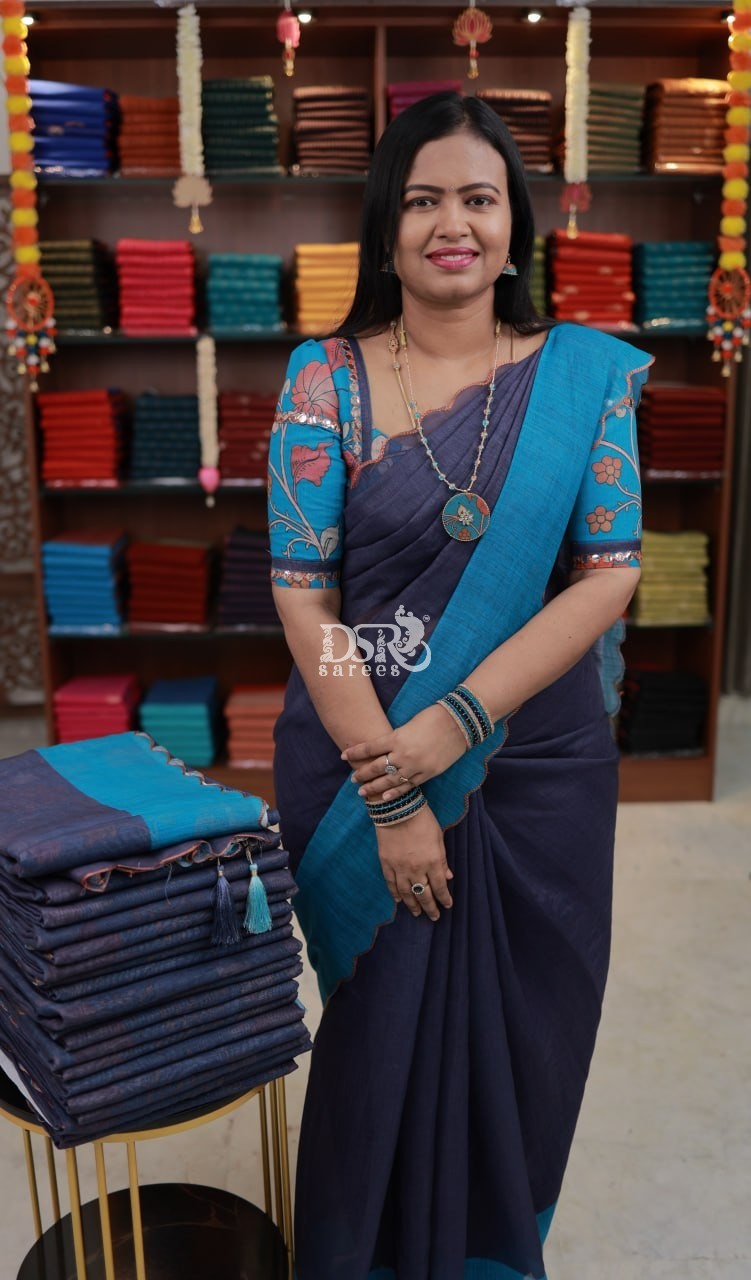 Linen Cotton Saree
