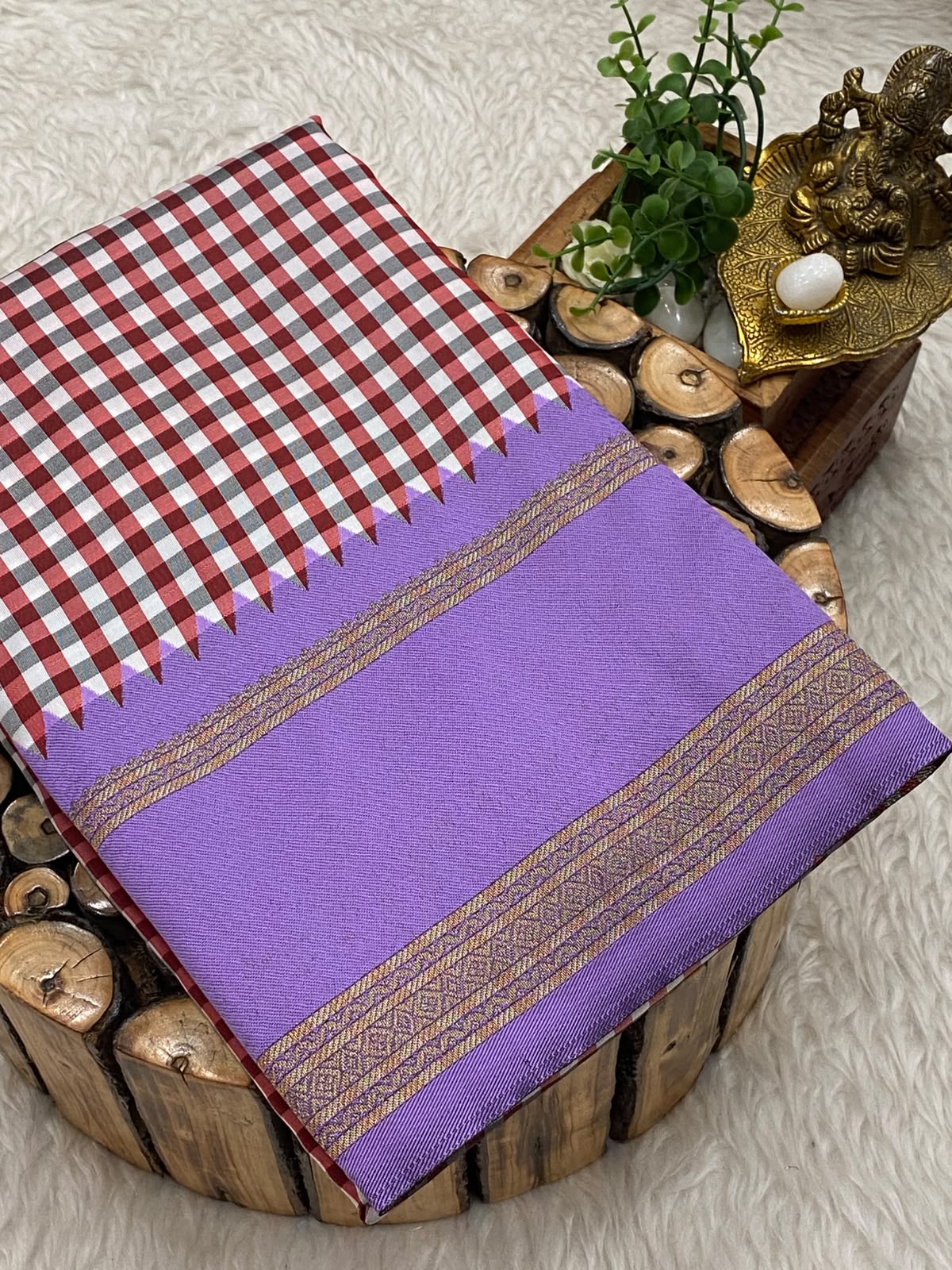 Madras Checks Semi Silk Saree