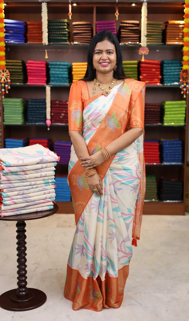 Pochampally Jute Silk Sarees
