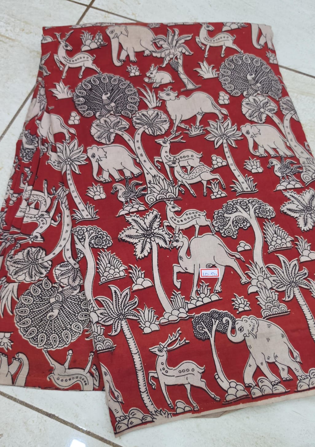 Chennuri Silk Kalamkari Printed 1 mtr cut blouse