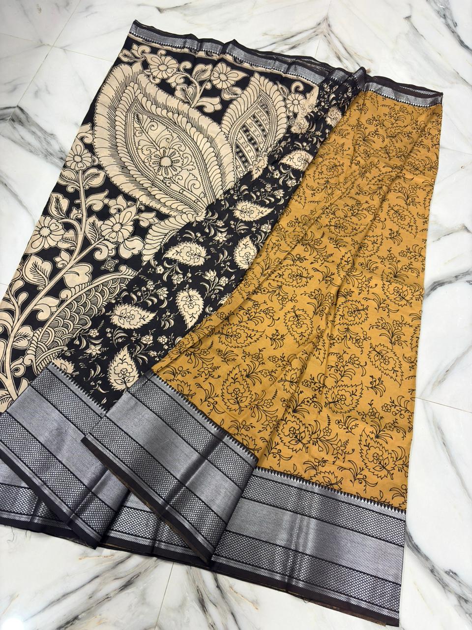 Kanchi Border Kalamkari Saree