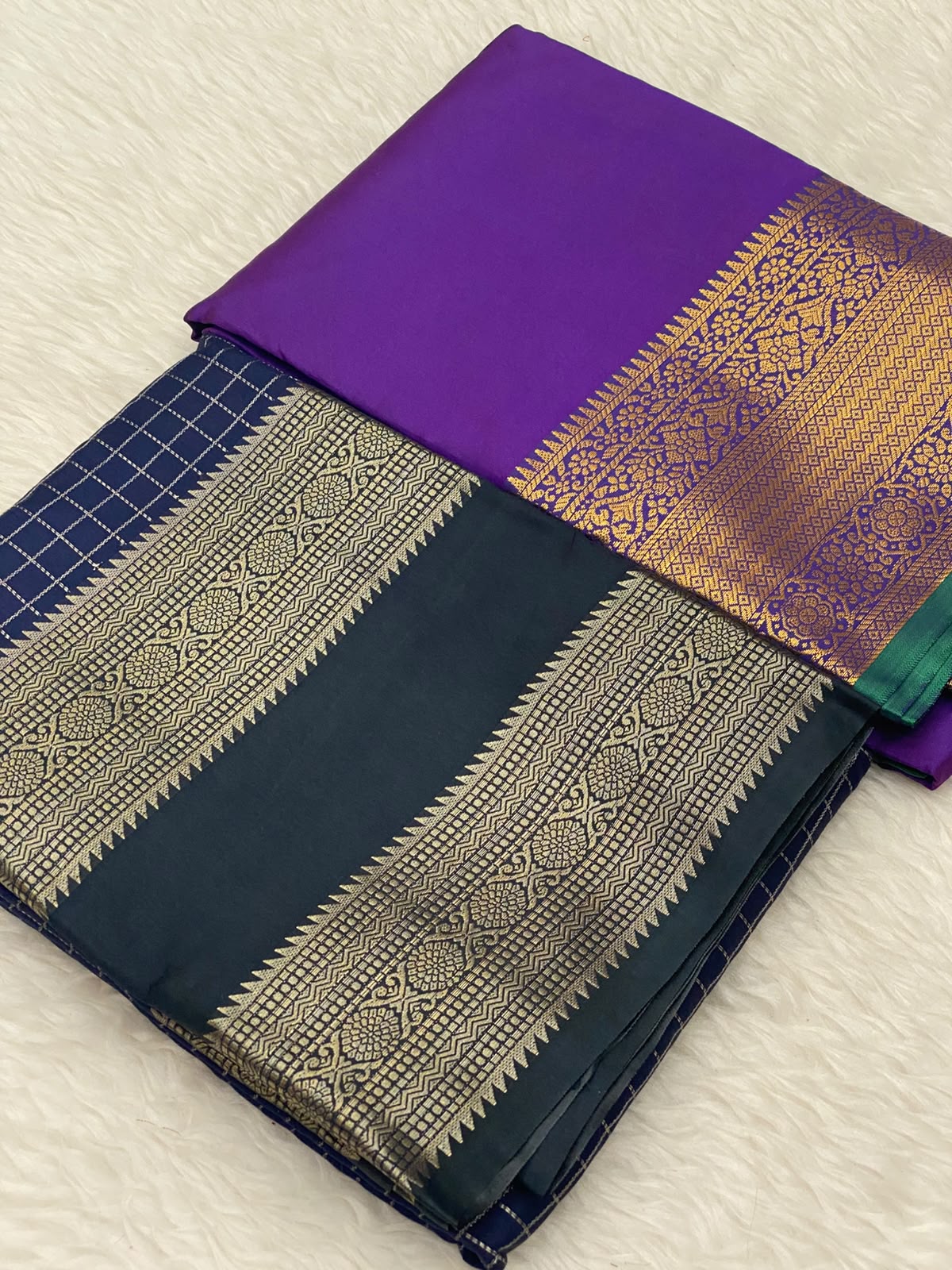 Georgette Soft Silk Combo Saree