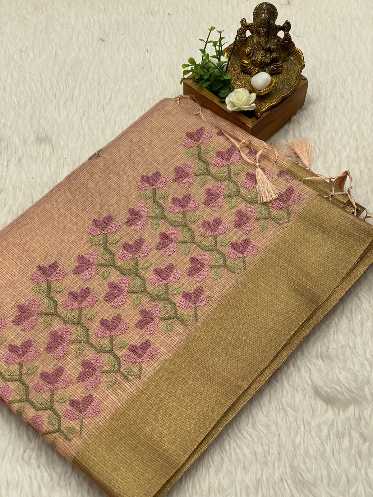 Kota Net Embroidery  Saree