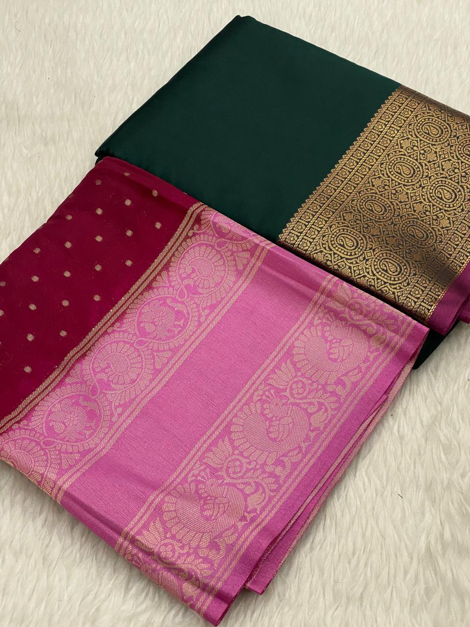 Georgette Kanchi Soft Silk Combo Sarees