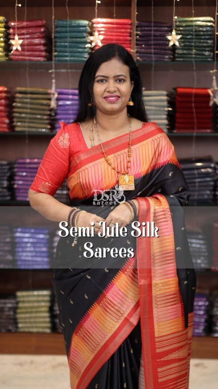 Semi Tussar Jute Silk Sarees