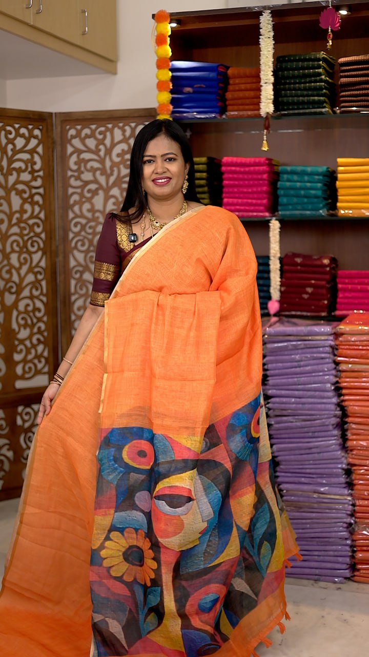 Linen Cotton Sarees