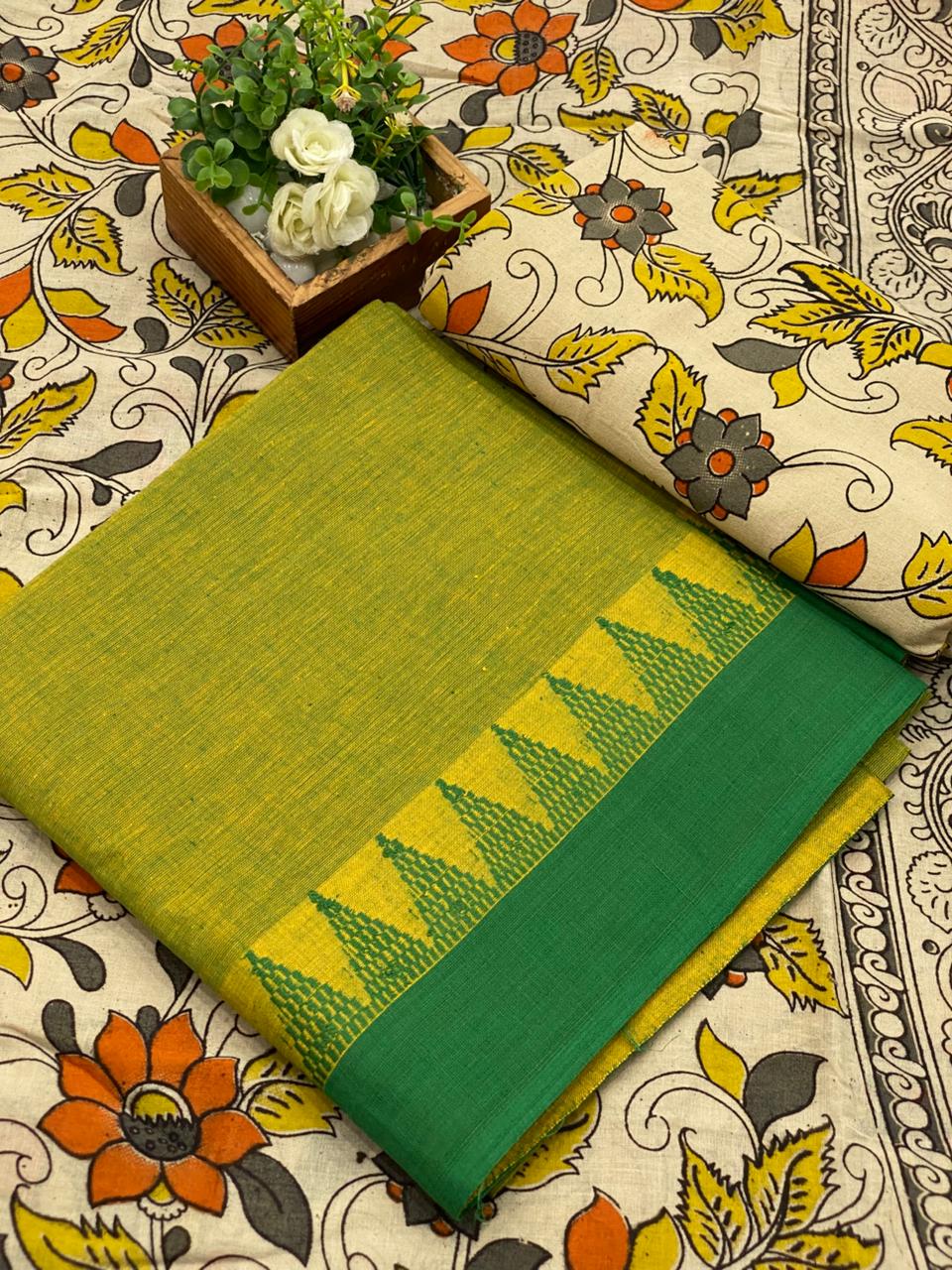 Mangalagiri Cotton Sets With Kalamkari