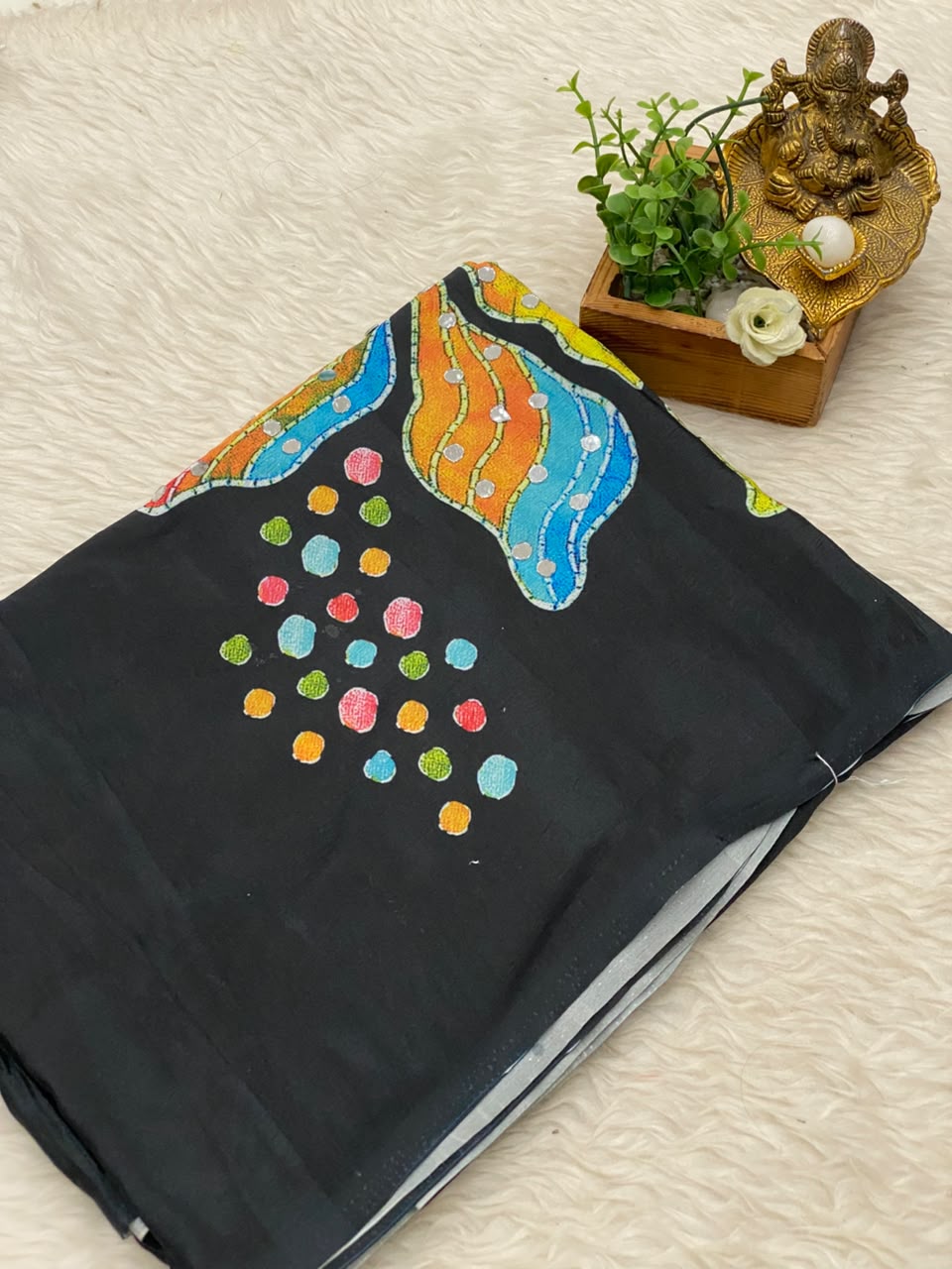 Original Mirror Work Saree