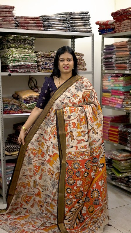 Chennuri Silk Kalamkari Saree