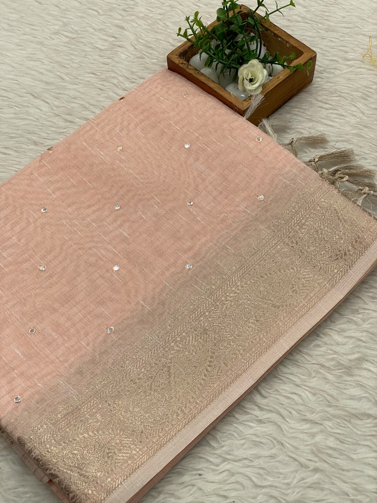 Kota Net Foil Mirror Saree