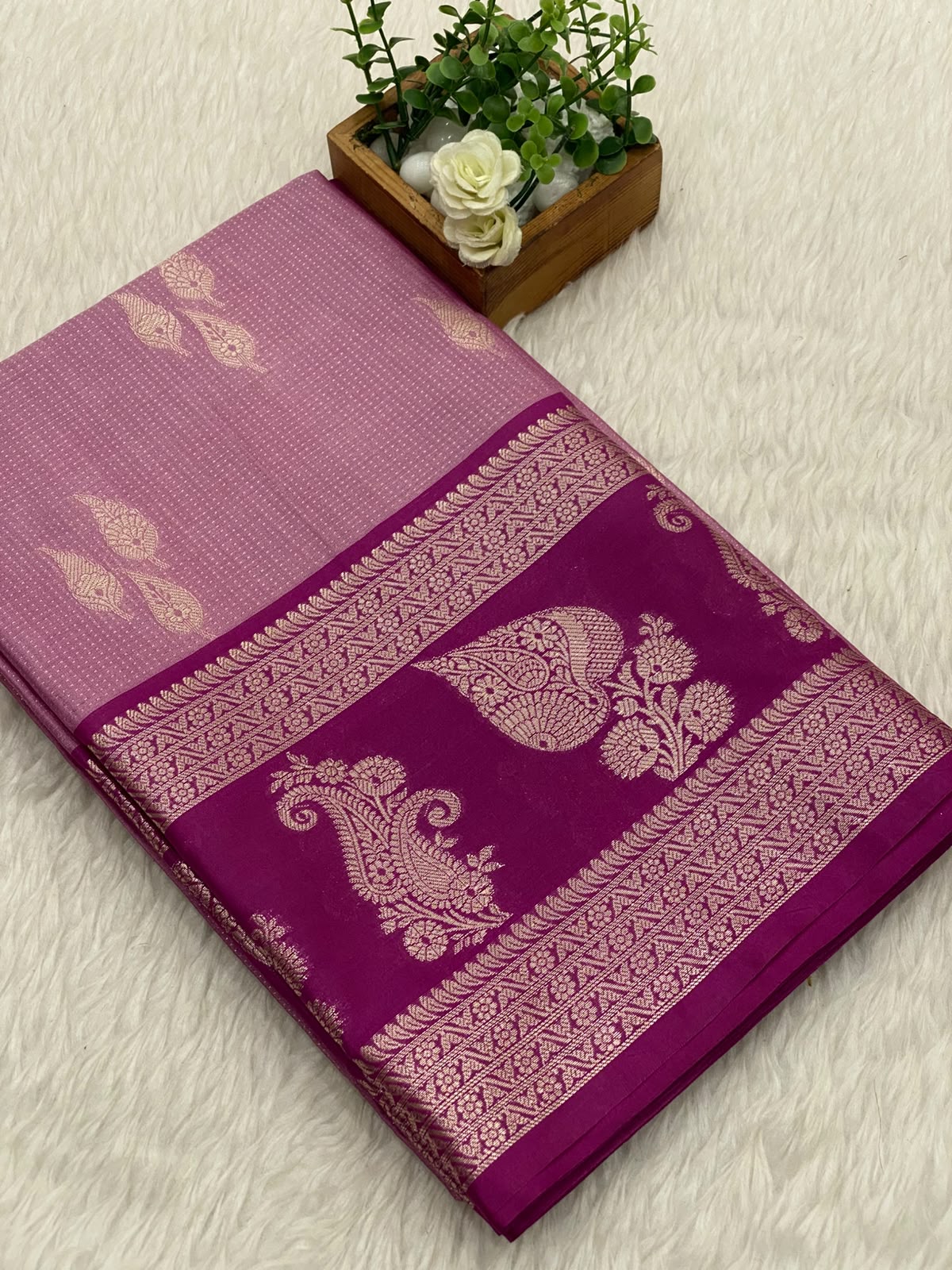 Banarasi Gadwal soft silk saree