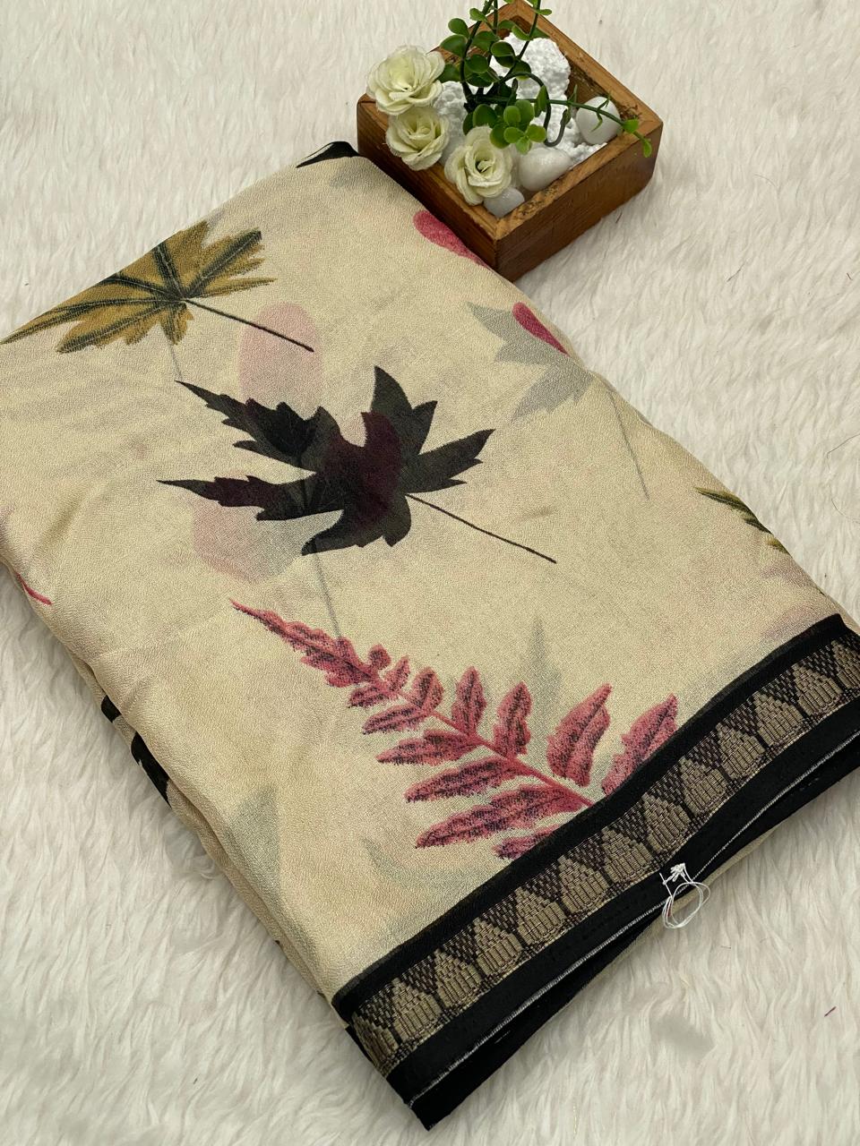 Viscose Chiffon Sarees - vol1