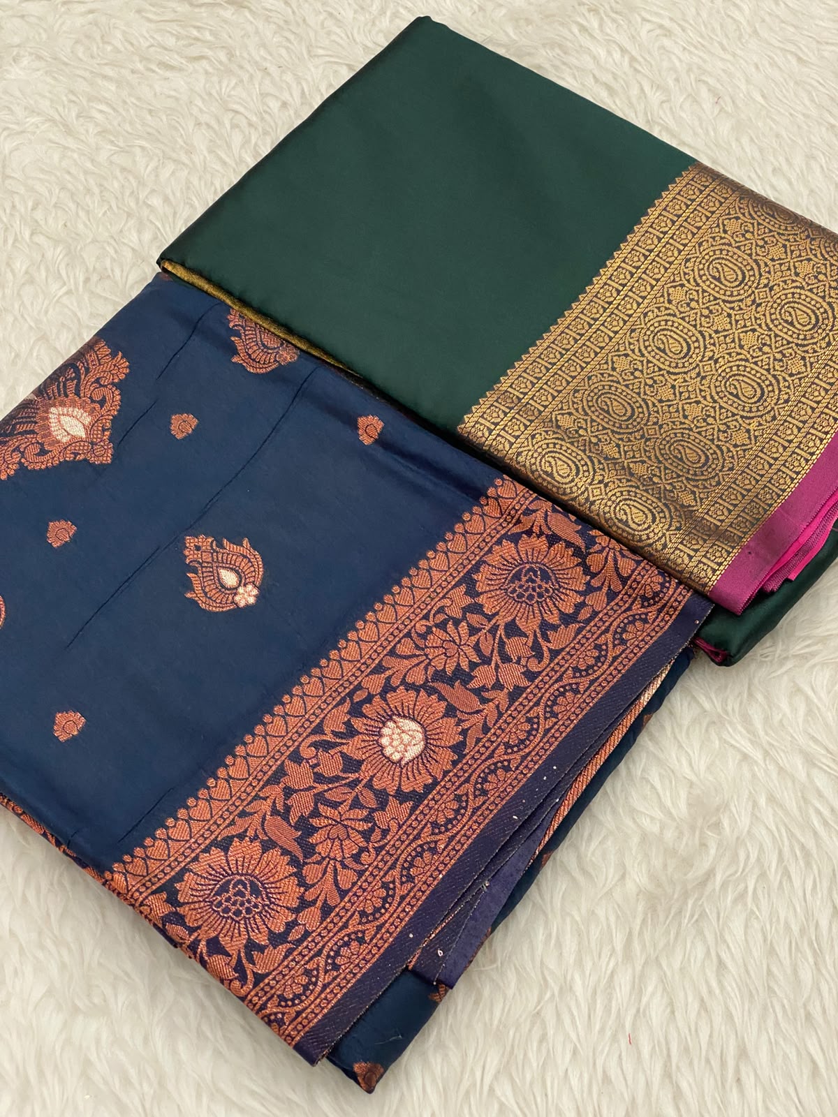 Georgette Soft Silk Combo Saree