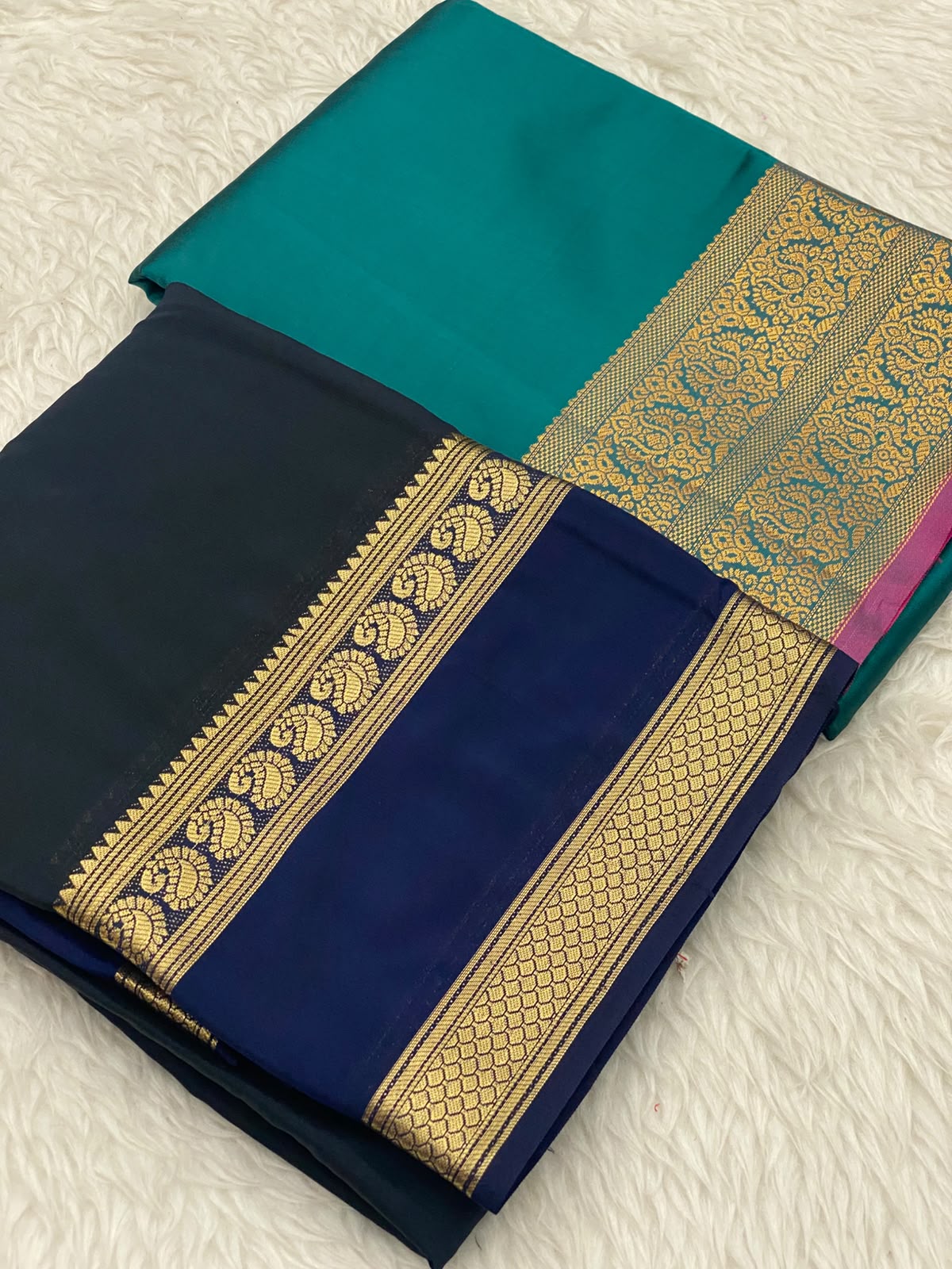 Georgette Soft Silk Combo Saree