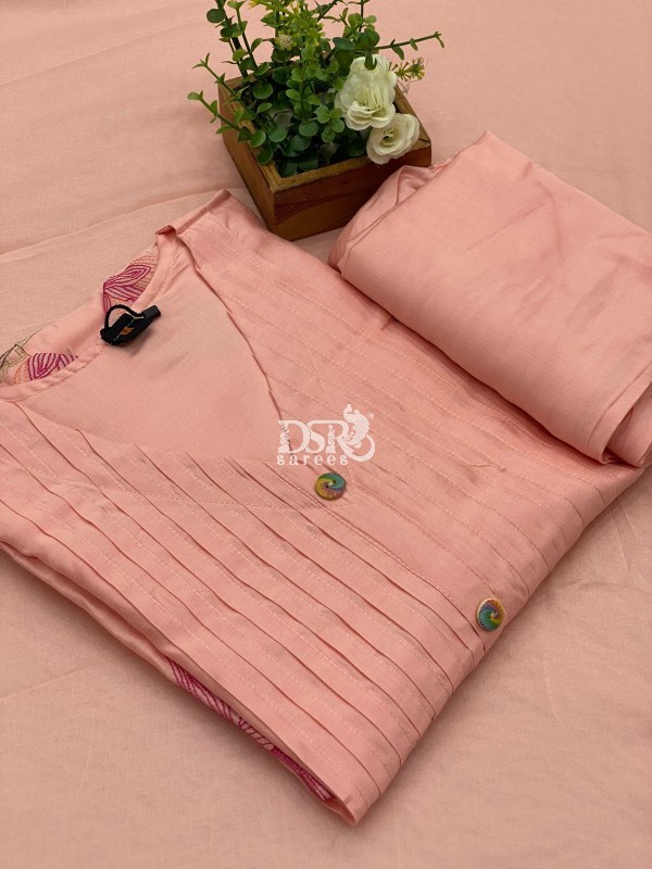 Mul Chanderi Anarkali Suit