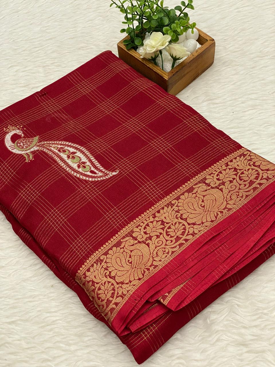 Viscose Chiffon Sarees-vol1