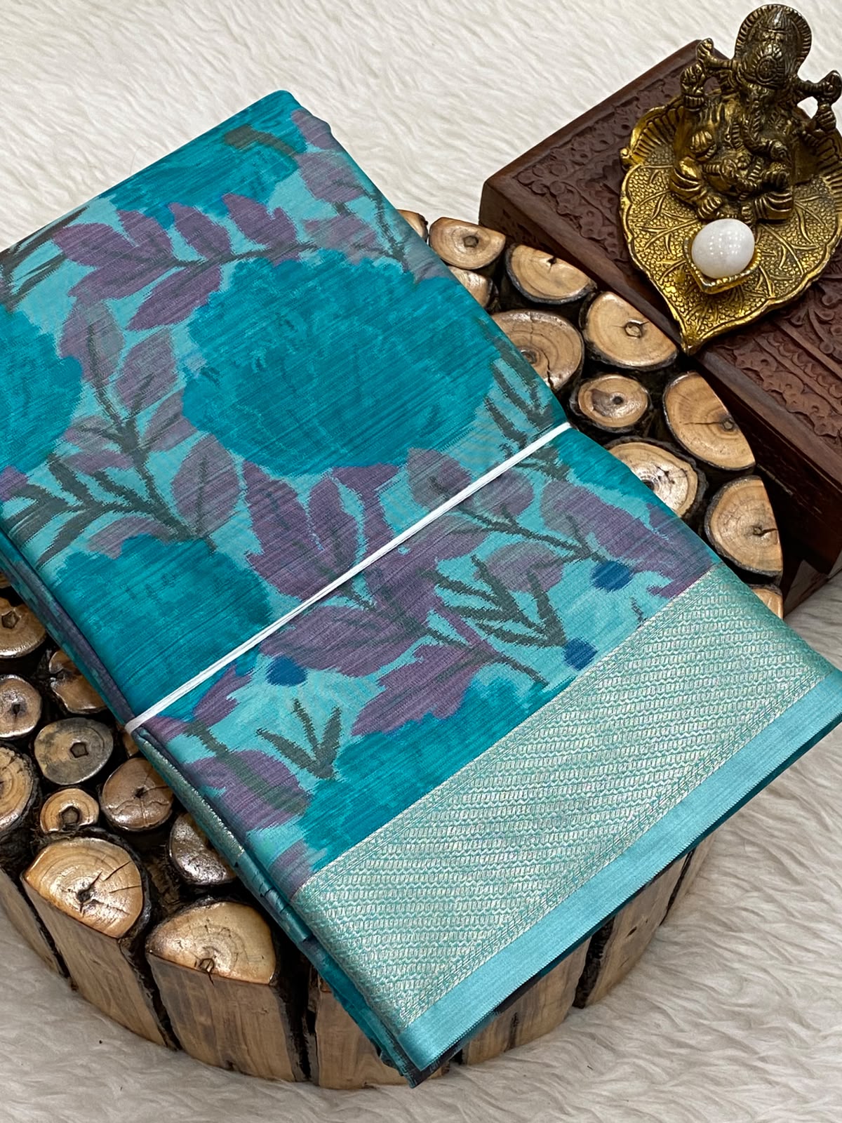 Small Border Printed Silk Sarees