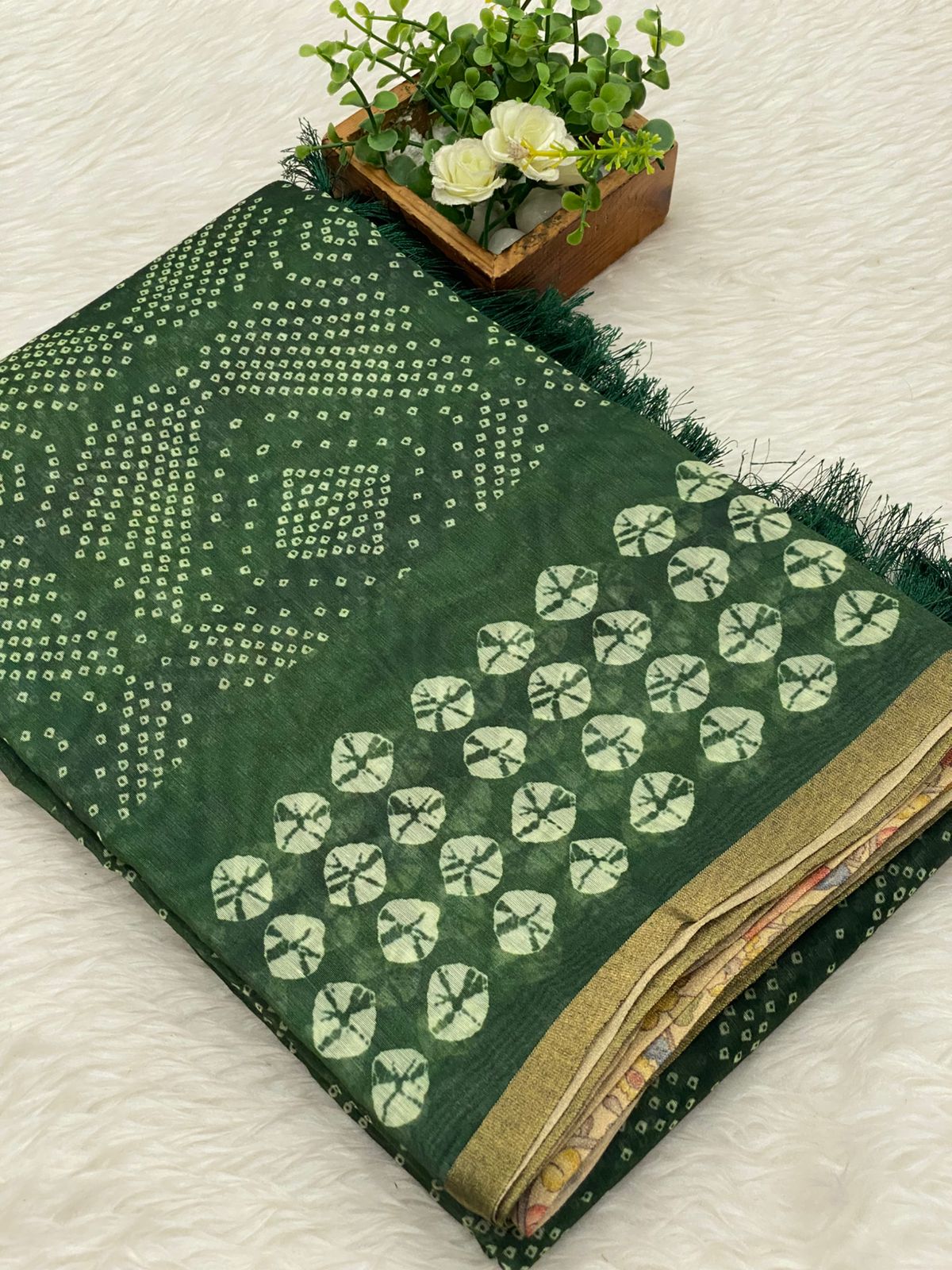 Chanderi sico Saree