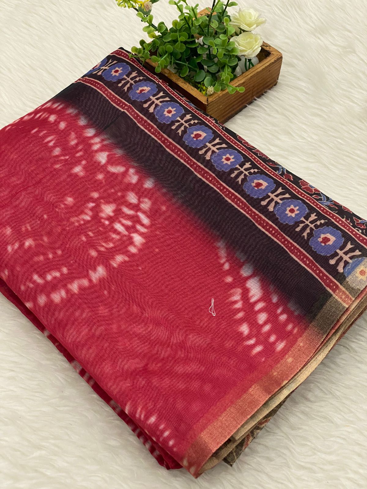 Chanderi sico Saree