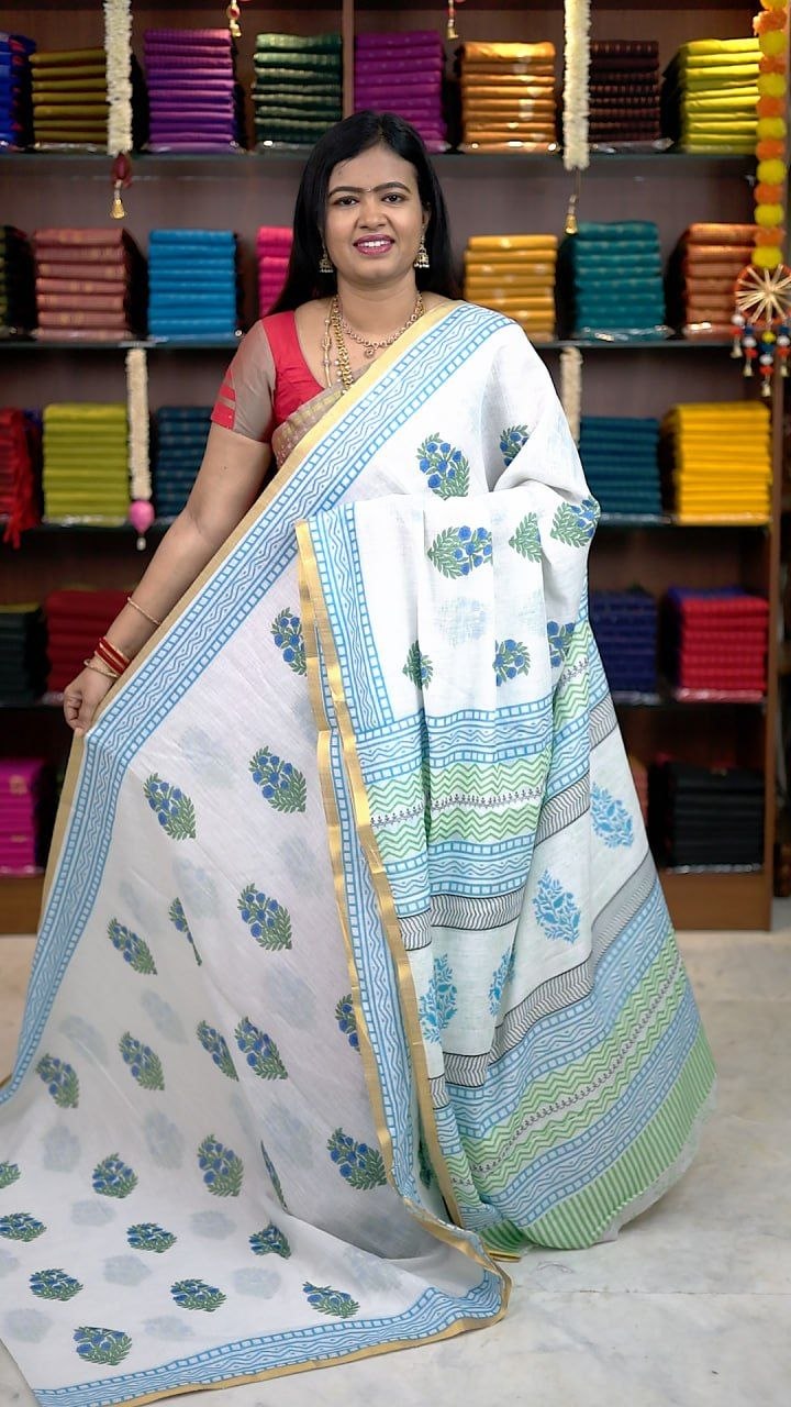 Linen Cotton Sarees -vol1