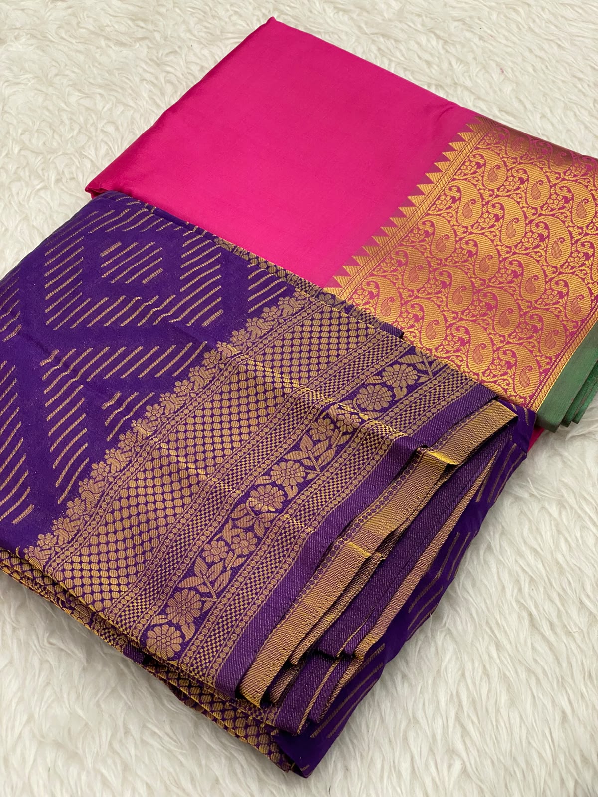Georgette Soft Silk Combo Saree