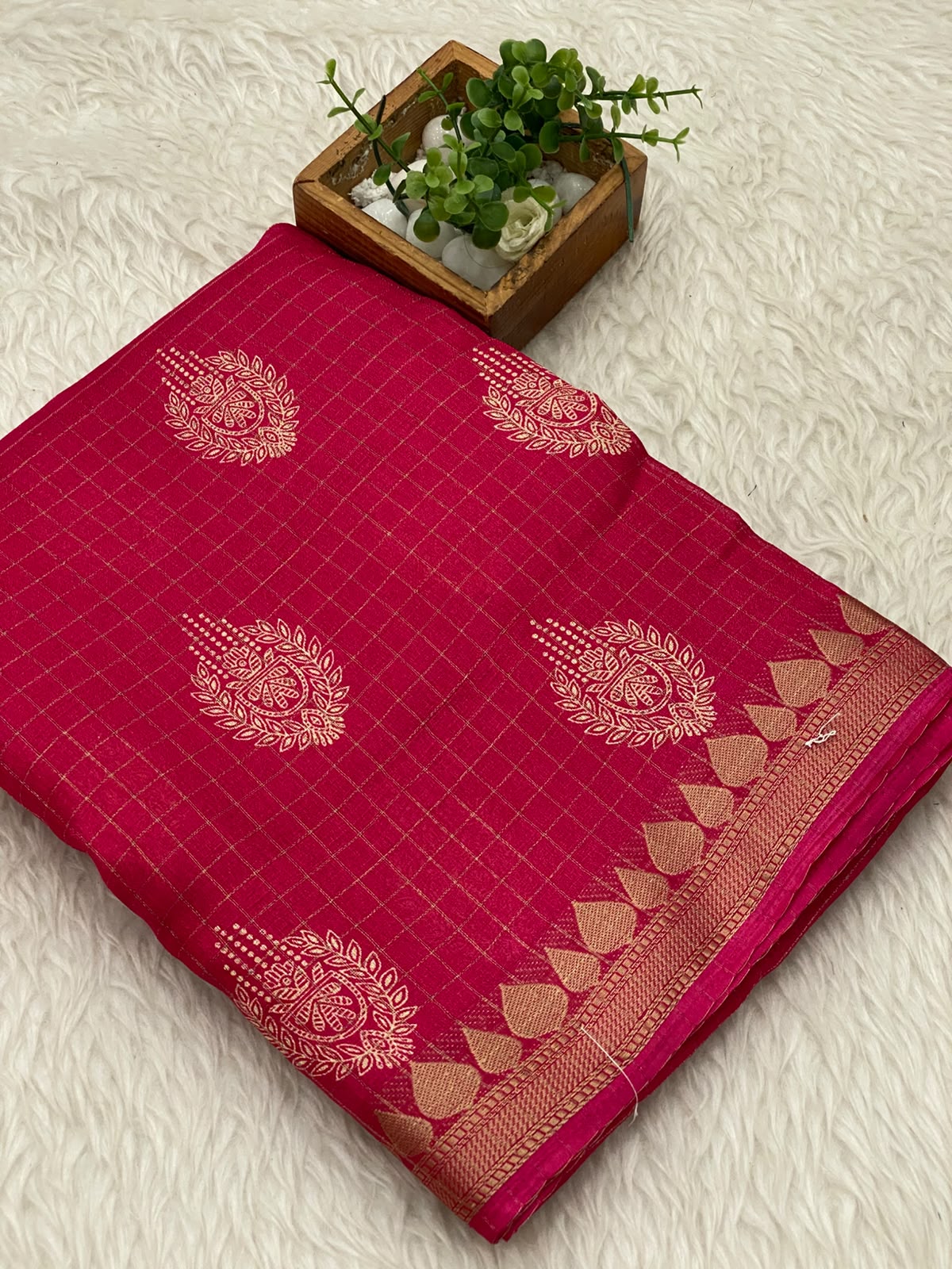 Viscose Chiffon Sarees - vol1
