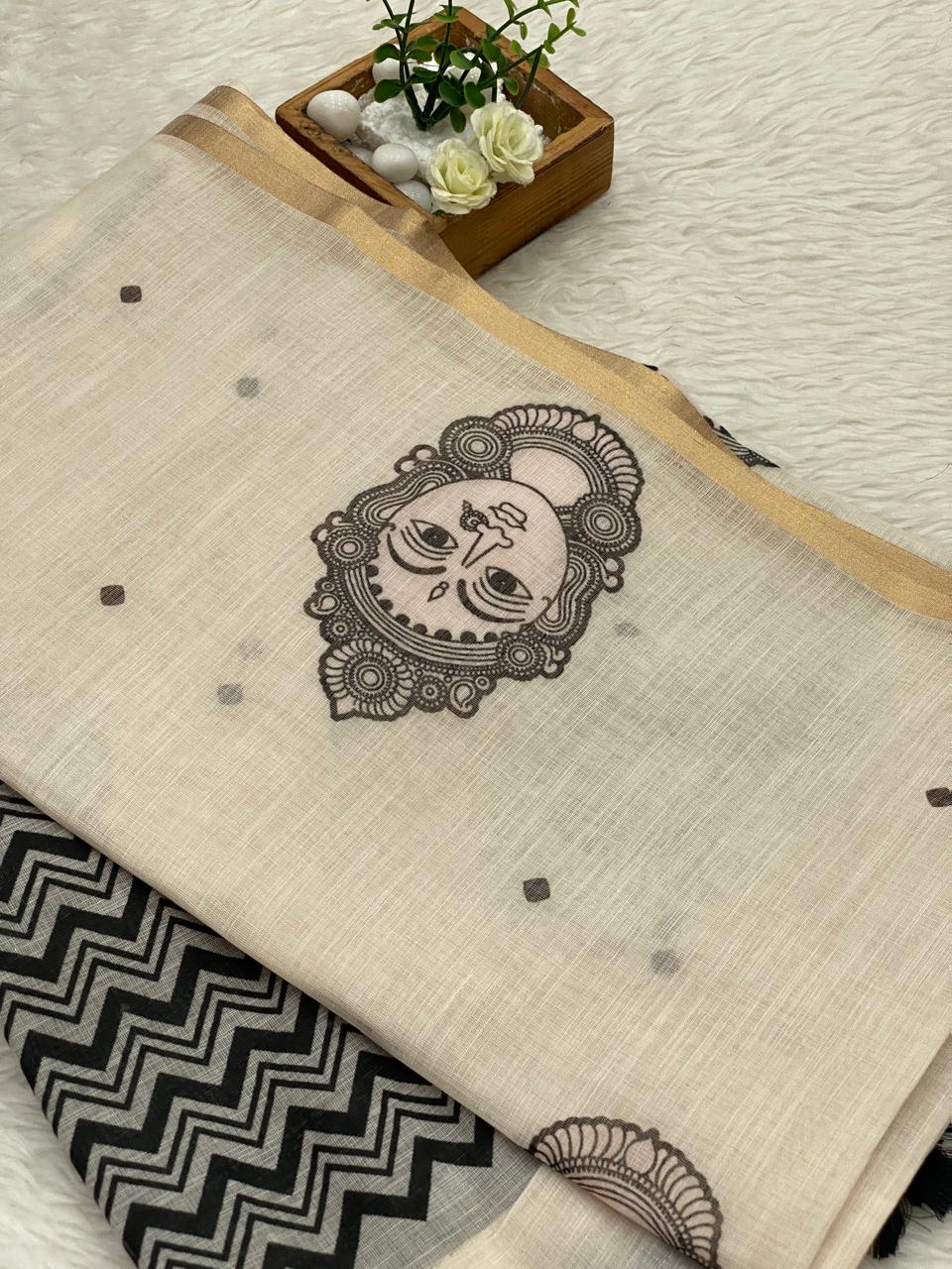 Linen Cotton Saree - Vol3