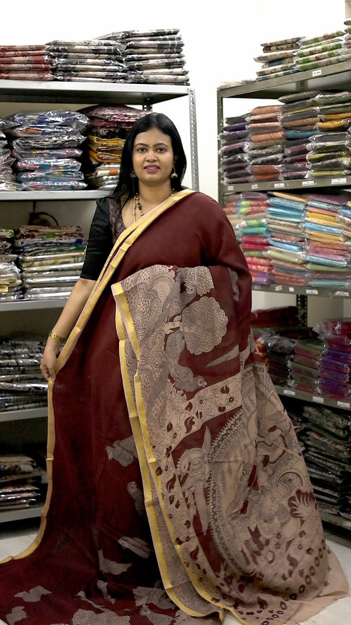 Kota net Kalamkari sarees