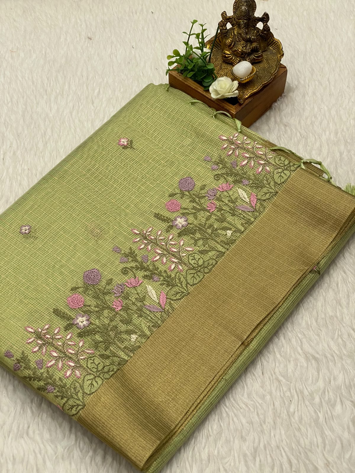 Kota Net Embroidery  Saree
